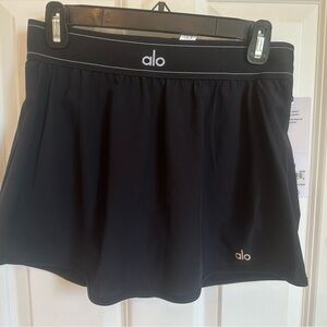 ALO Yoga Black Athletic Skort with Built-In Shorts